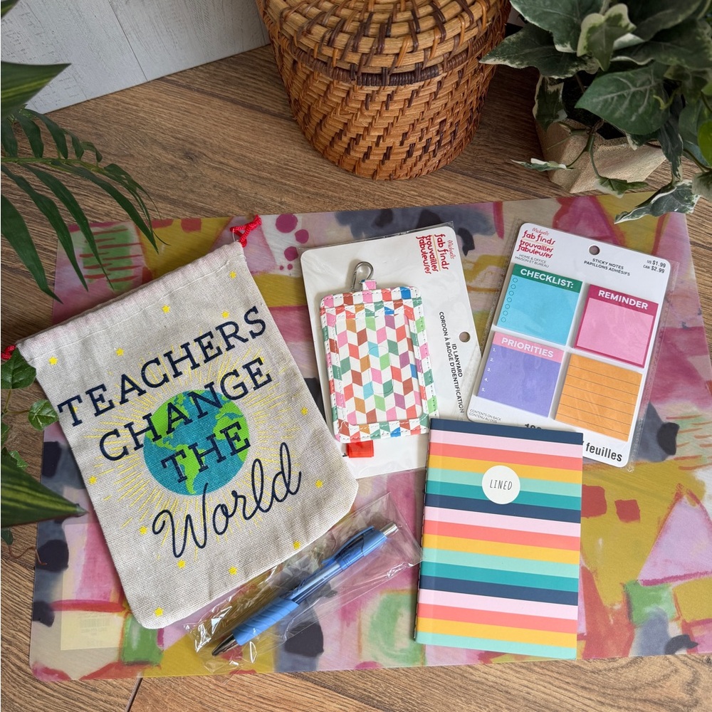 Teacher Appreciation Bundle - Wristlet, Hello Kitty Bag Charm & Pouch w/Gifts - Picture 7 of 8